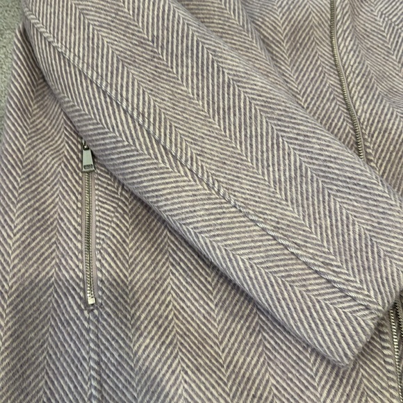 LOFT Herringbone Wool Blend Coat - Picture 8 of 11